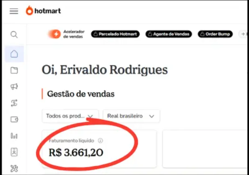 Faturamento na Hotmart